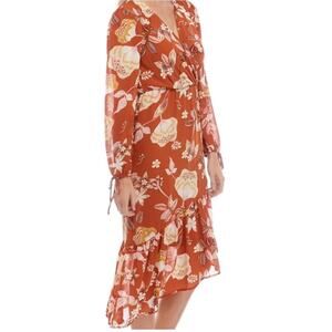 June & Hudson Asymmetrical Hem Dress Floral